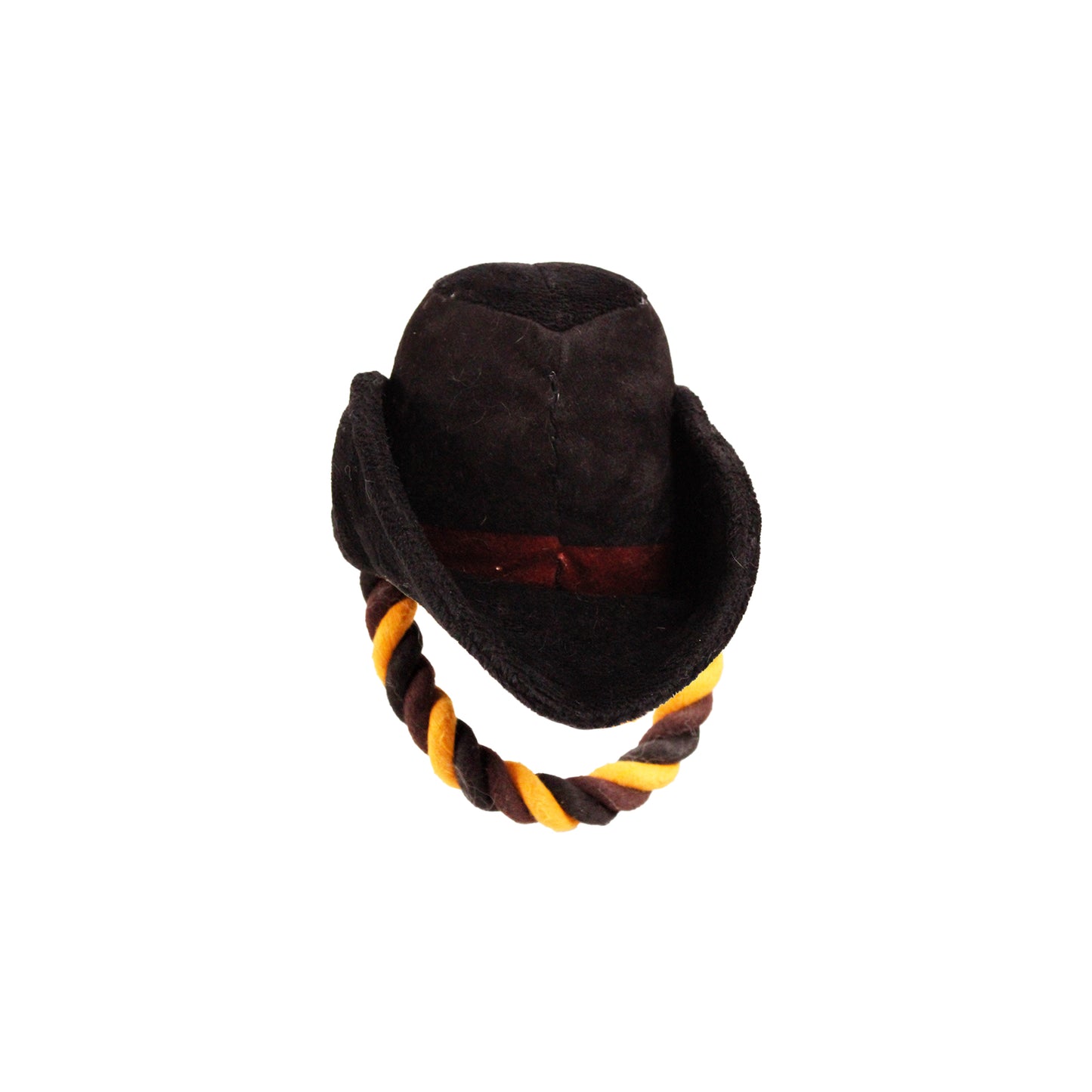 Yellowstone Black Plush Cowboy Hat with Rope Tug