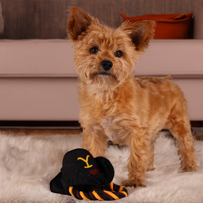 Yellowstone Black Plush Cowboy Hat with Rope Tug